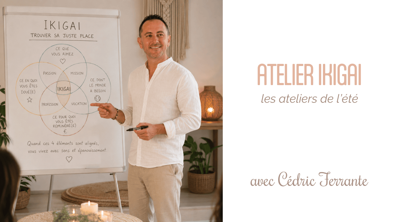 Cédric Ferrante animant un atelier IKIGAI sur la quête de sens