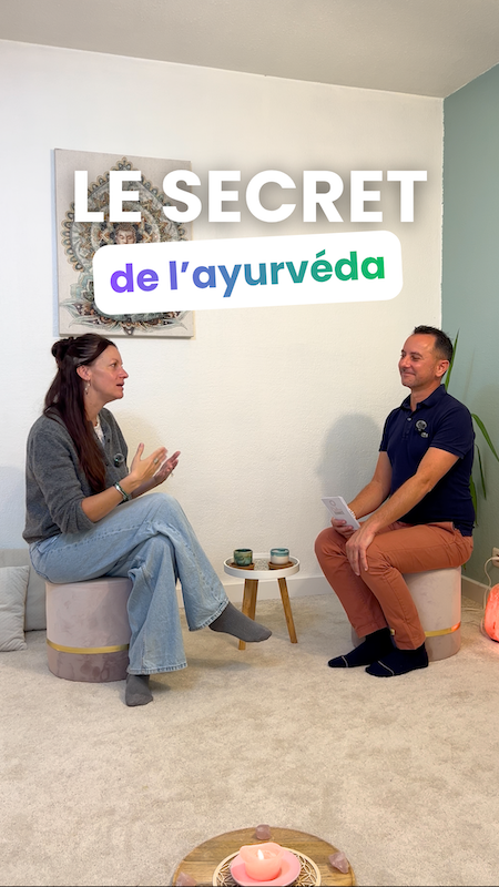 Exemple de photo de couverture : « Le secret de l'ayurvéda », interview filmée au Centre Ananda